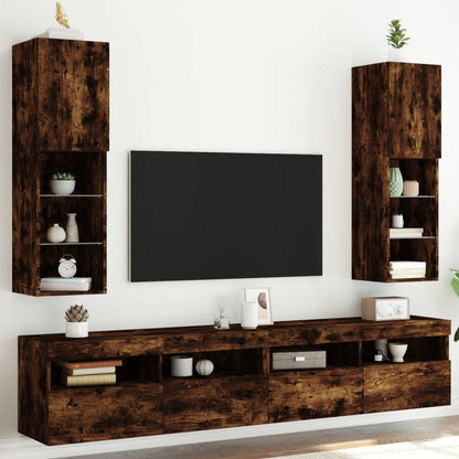 Mobili Porta TV con Luci LED 2 pz