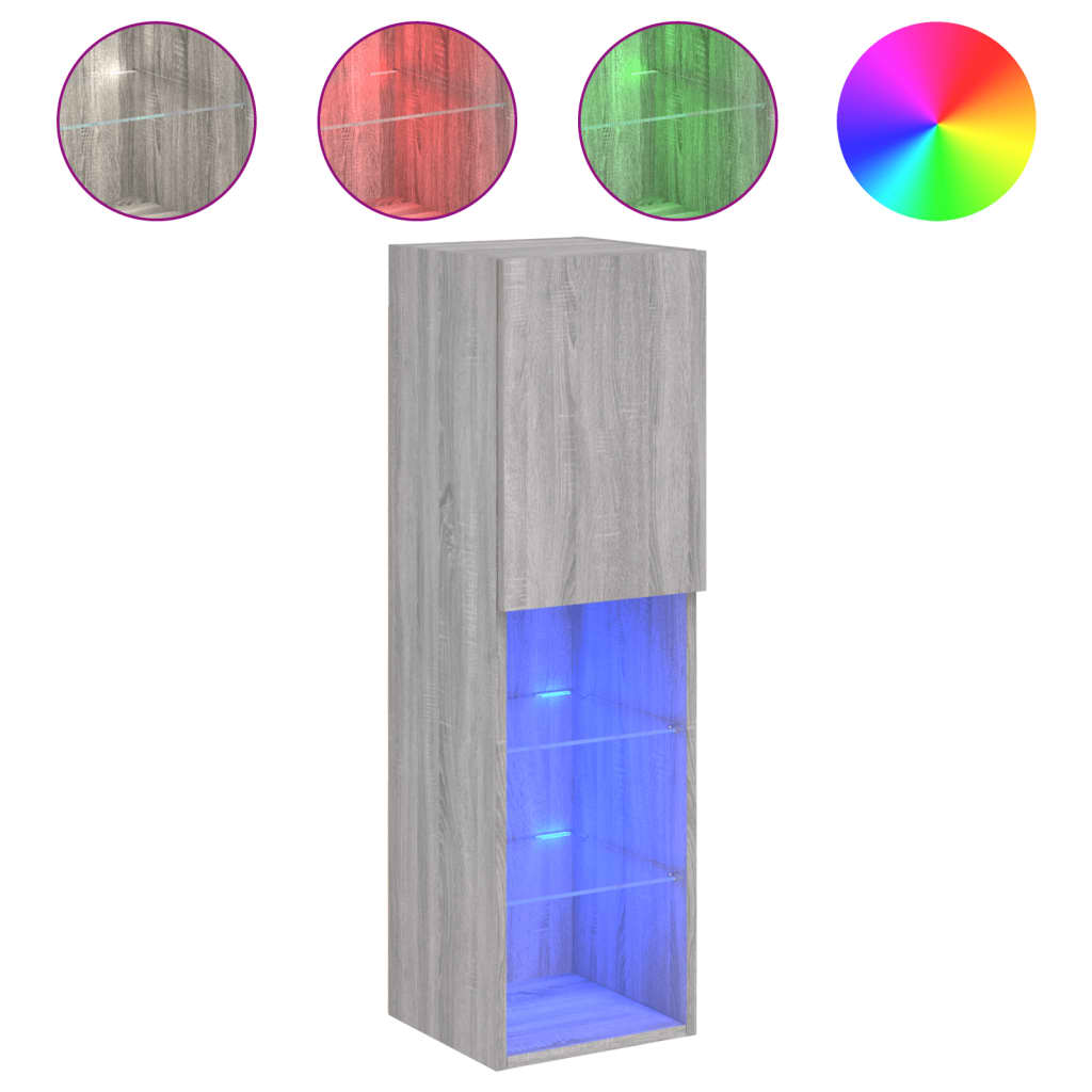 Mobili TV con Luci LED 2pz