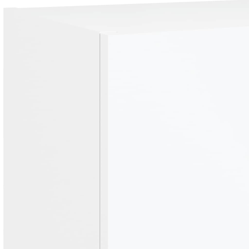 Mobili Porta TV con Luci LED 2 pz Bianchi 40,5x30x90 cm | homemem39