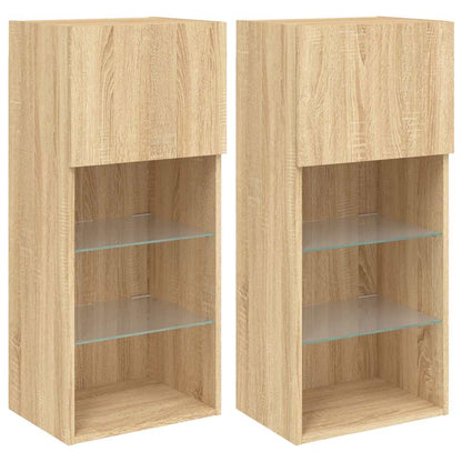 Mobili TV con Luci LED 2pz