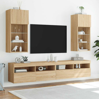 Mobili TV con Luci LED 2pz