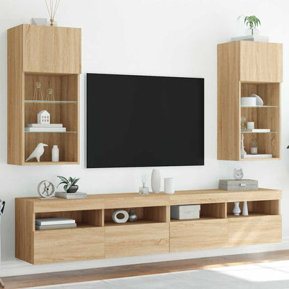 Mobili TV con Luci LED 2pz