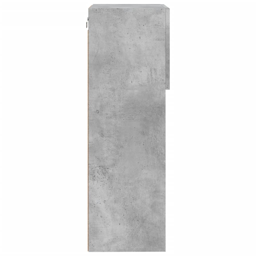 Mobili TV con Luci LED 2pz Grigio Cemento 40,5x30x90 cm