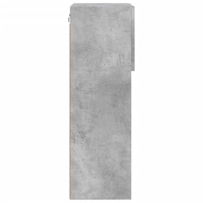 Mobili TV con Luci LED 2pz Grigio Cemento 40,5x30x90 cm