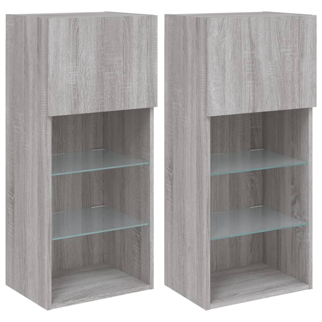 Mobili TV con Luci LED 2pz