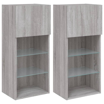 Mobili TV con Luci LED 2pz