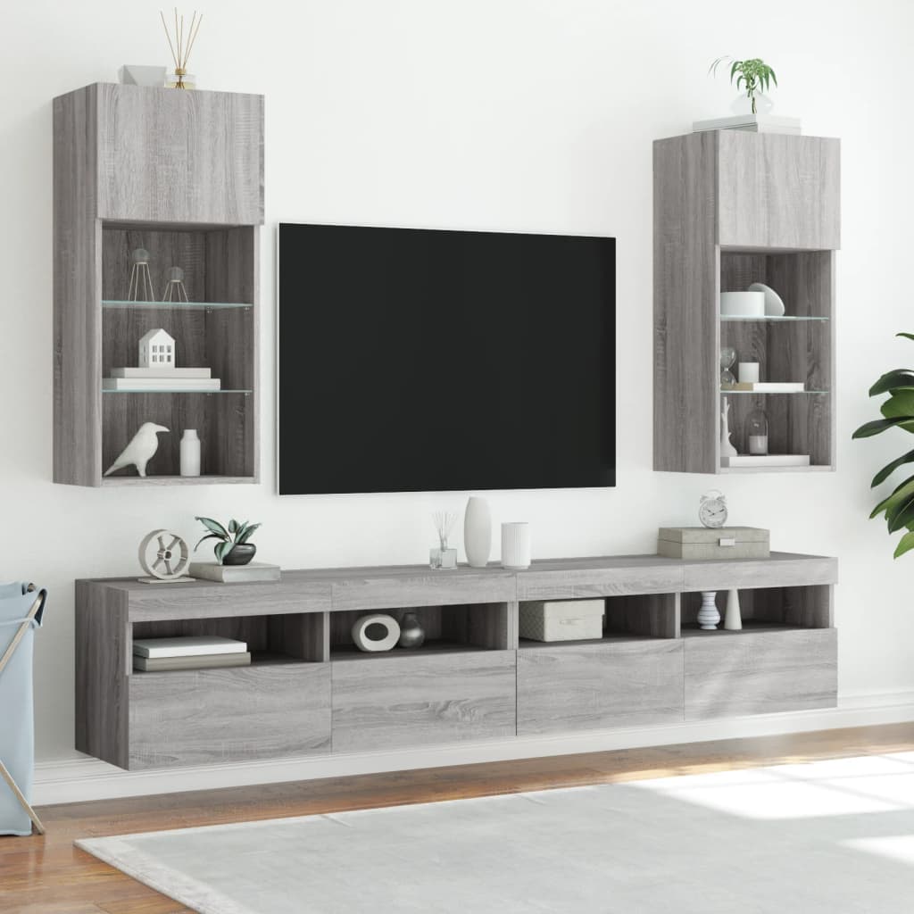 Mobili TV con Luci LED 2pz