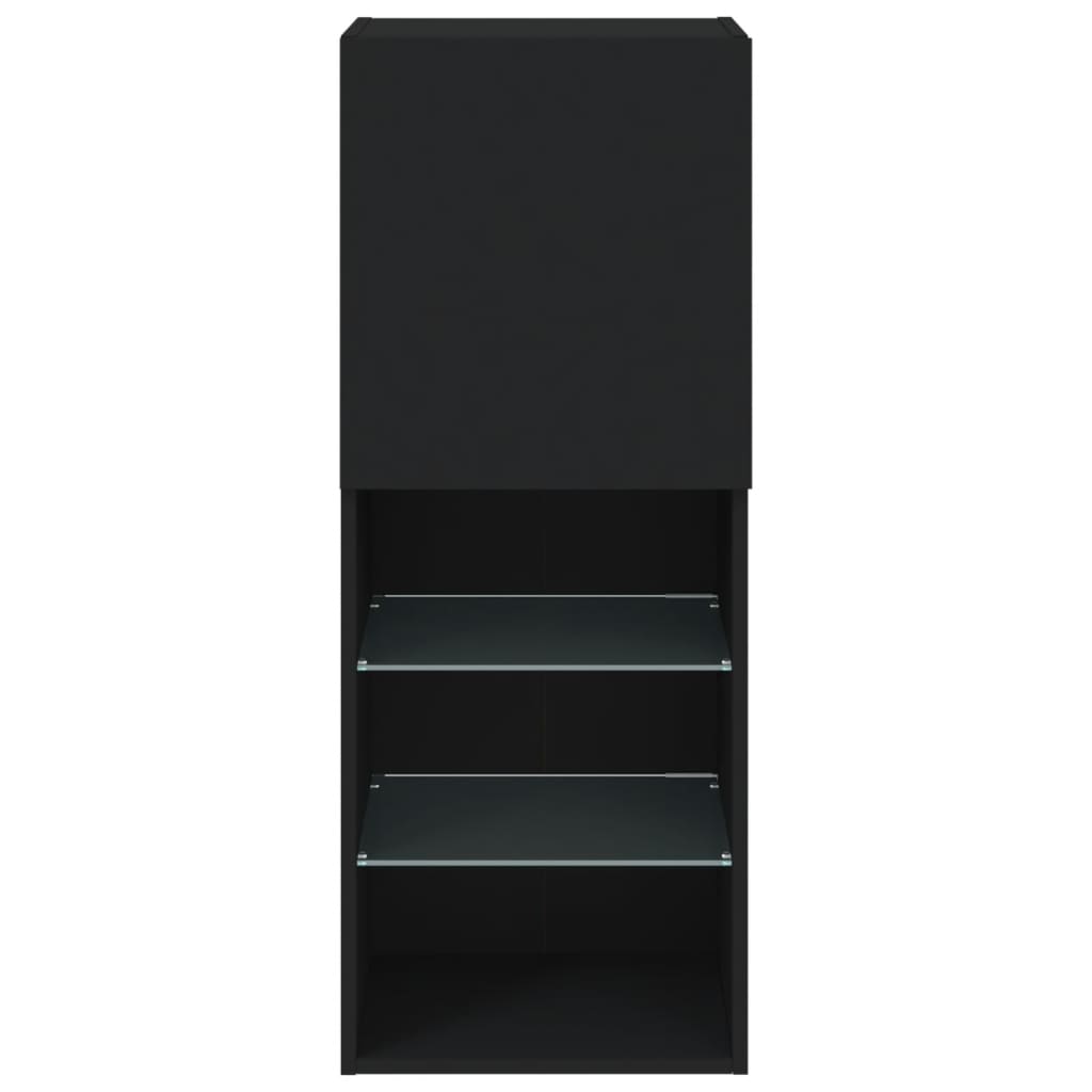 Mobile TV con Luci LED Nero 40,5x30x102 cm | homemem39