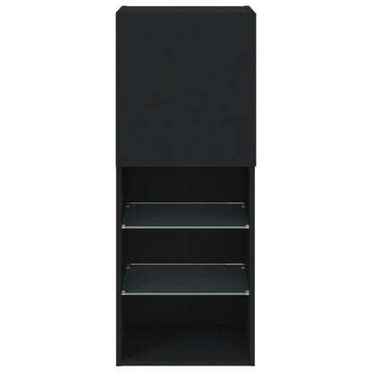 Mobile TV con Luci LED Nero 40,5x30x102 cm | homemem39