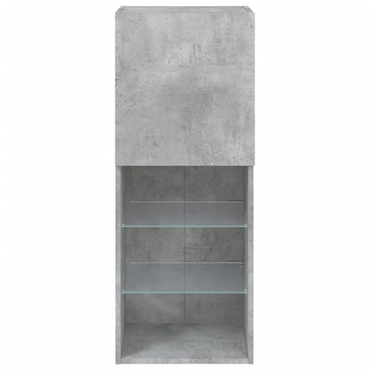 Mobile TV con Luci LED Grigio Cemento 40,5x30x102 cm | homemem39