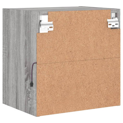 Comodino con Luci LED a Parete Grigio Sonoma - homemem39