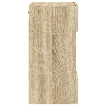 Mobili da parete con luci LED per TV 2pz Rovere Sonoma 40x30x60,5 cm