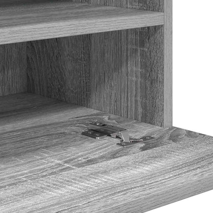 Mobili da parete con luci LED per TV 2pz Grigio Sonoma 40x30x60,5 cm