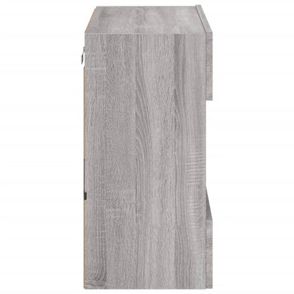 Mobile TV a Parete con Luci LED Grigio Sonoma 58,5x30x60,5 cm - homemem39