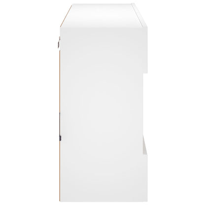 Mobile TV a Parete con Luci LED Bianco 98,5x30x60,5 cm