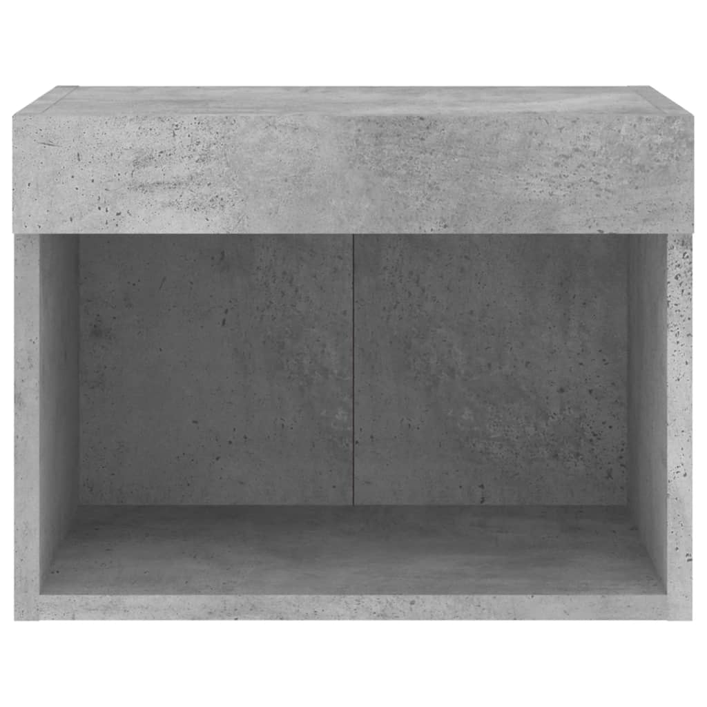 Comodini con Luci LED a Parete 2pz Grigio Cemento | homemem39