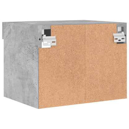 Comodini con Luci LED a Parete 2pz Grigio Cemento | homemem39