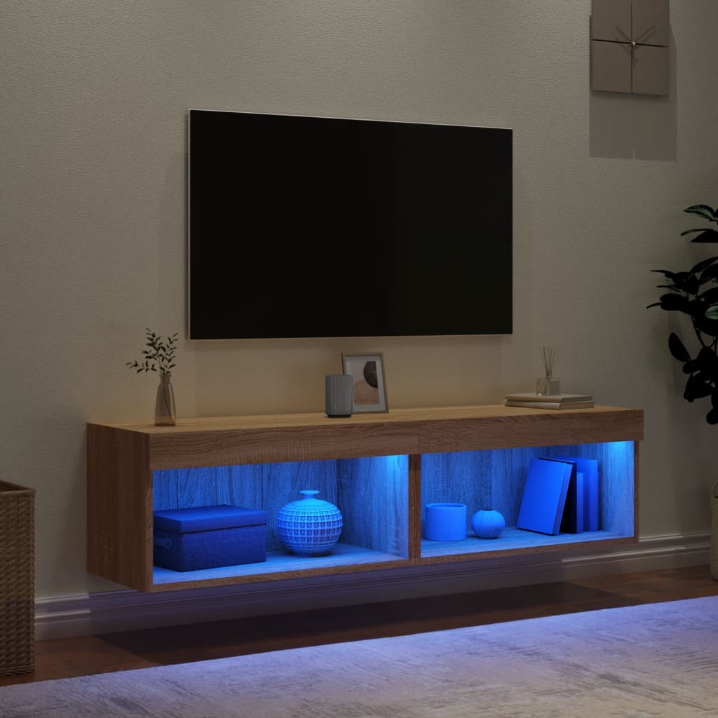 Mobili TV con Luci LED 2pz