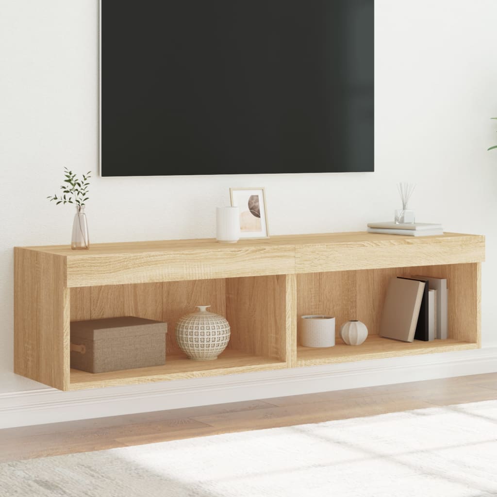 Mobili TV con Luci LED 2pz