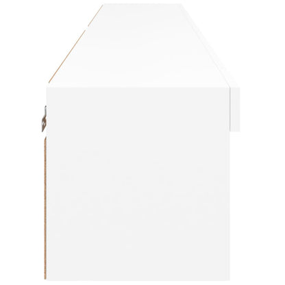 Mobili Porta TV con Luci LED 2 pz Bianchi 80x30x30 cm - homemem39