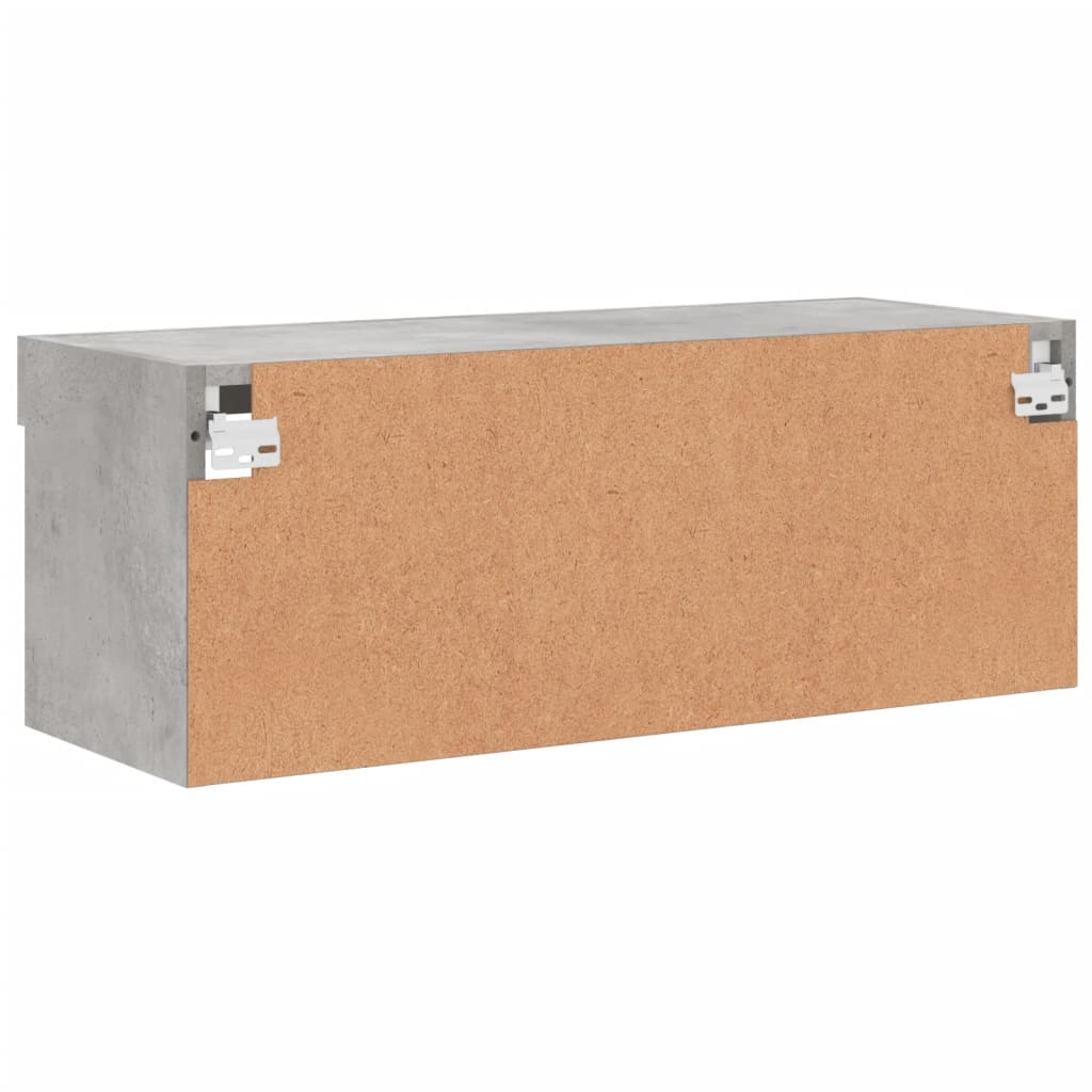 Mobile Porta TV con Luci LED Grigio Cemento 80x30x30 cm - homemem39