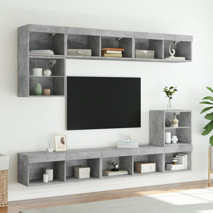 Mobili TV con Luci LED 2pz