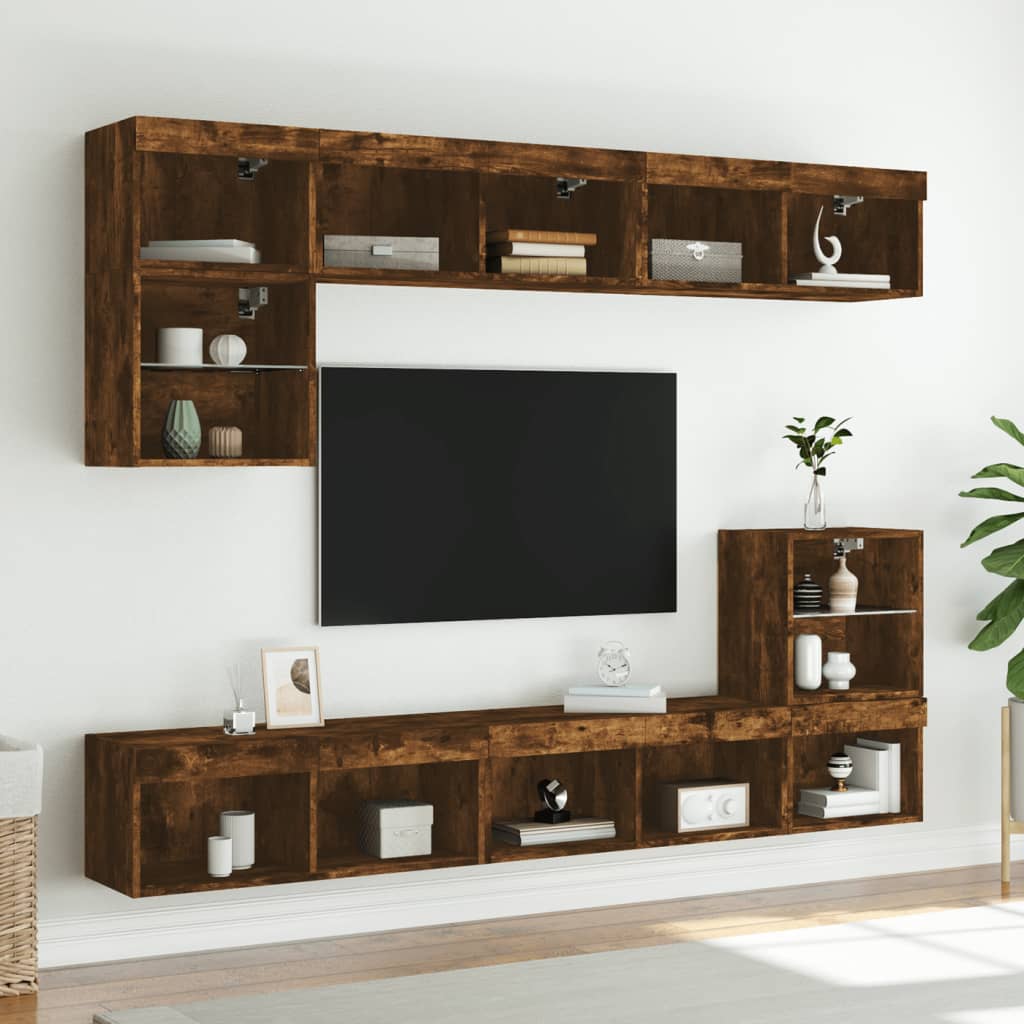 Mobili Porta TV con Luci LED 2 pz