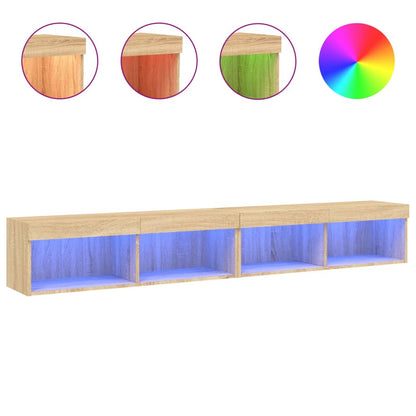 Mobili TV con Luci LED 2pz