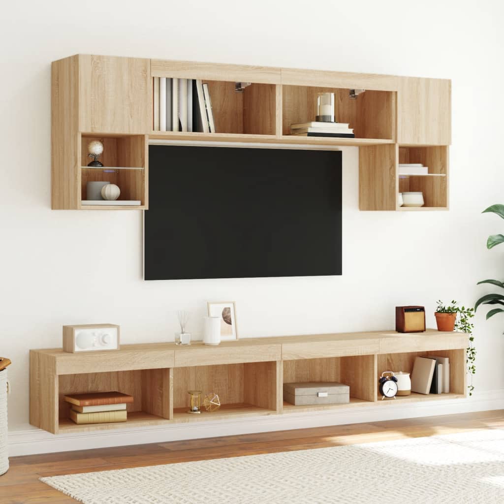 Mobili TV con Luci LED 2pz