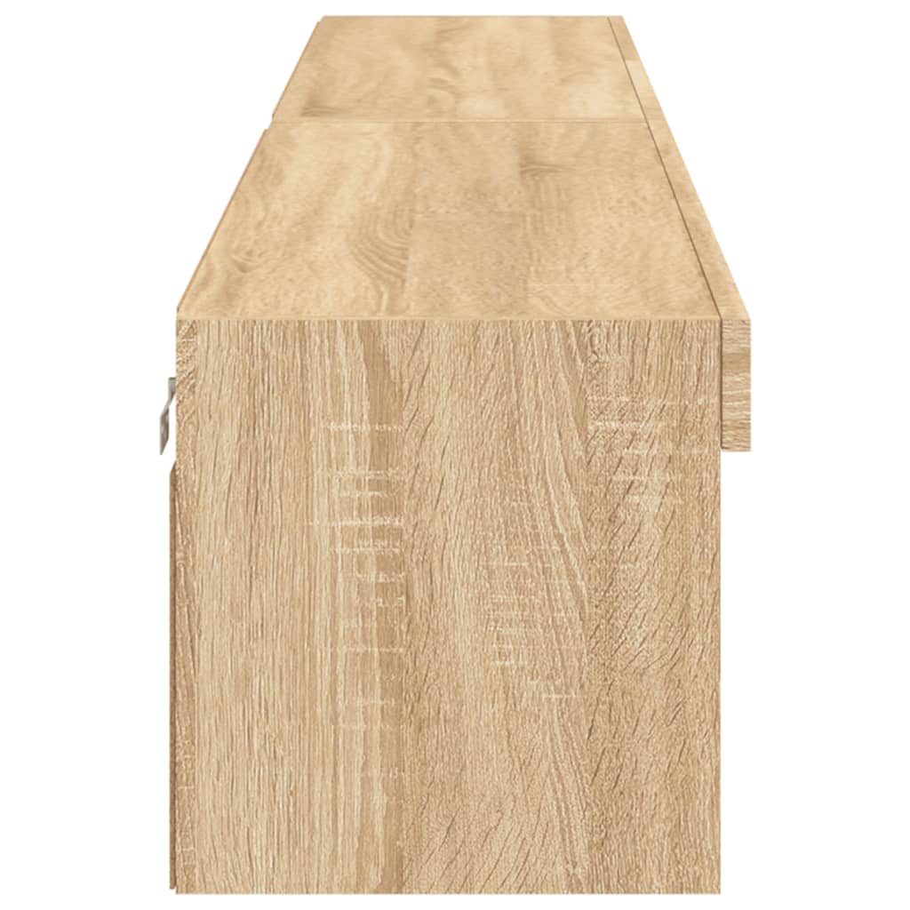 Mobili TV con Luci LED 2pz Rovere Sonoma 100x30x30 cm