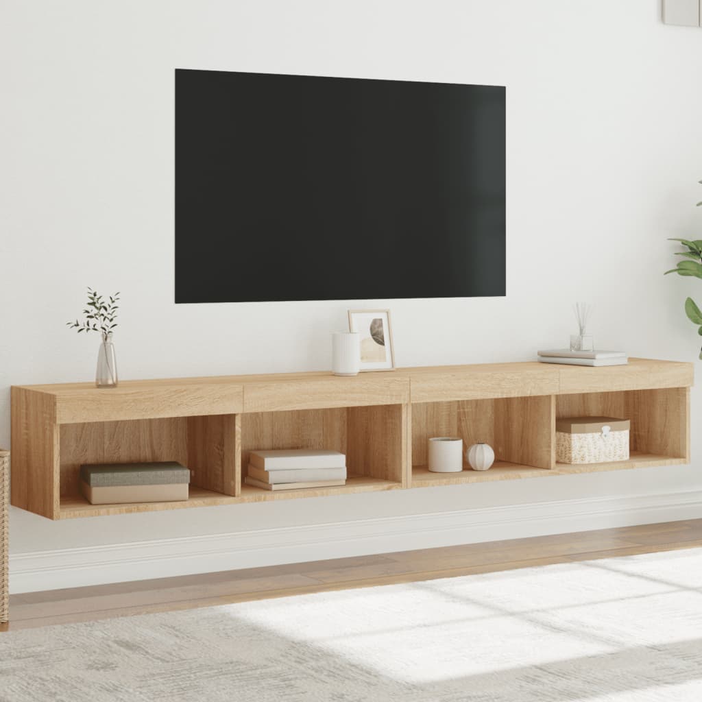Mobili TV con Luci LED 2pz