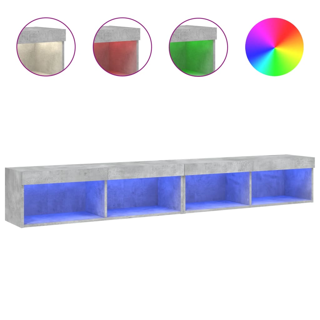 Mobili TV con Luci LED 2pz