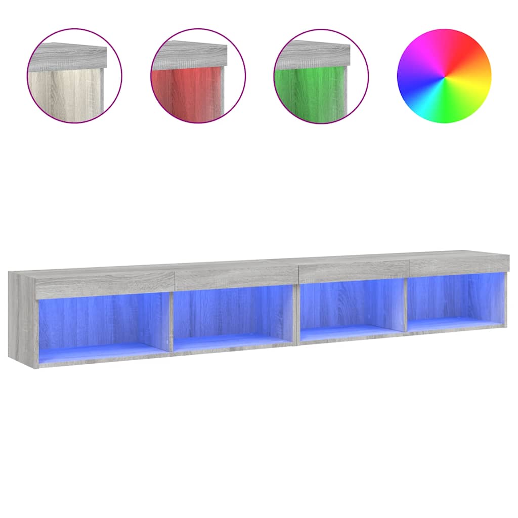 Mobili TV con Luci LED 2pz