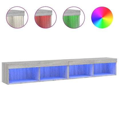 Mobili TV con Luci LED 2pz