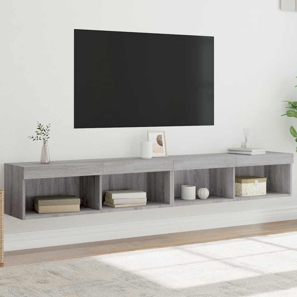 Mobili TV con Luci LED 2pz