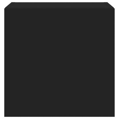 Mobili TV a Parete con Luci LED 2pz Neri 40,5x35x40 cm - homemem39