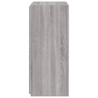 Mobile TV a Parete con Luci LED Grigio Sonoma 40,5x35x80 cm - homemem39