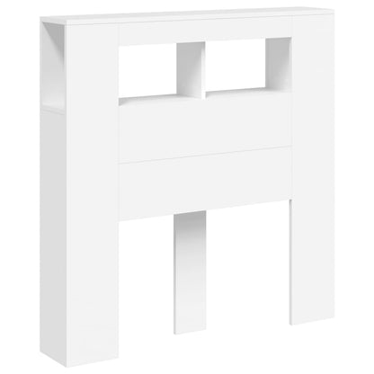 Testiera LED Bianca 100x18,5x103,5 cm Legno Multistrato