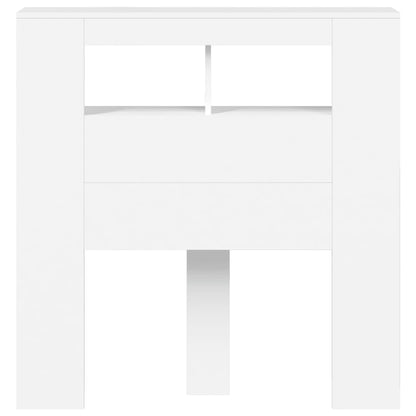 Testiera LED Bianca 100x18,5x103,5 cm Legno Multistrato