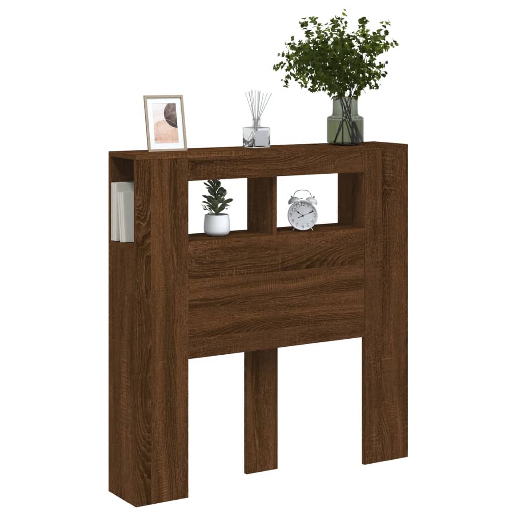 Testiera LED Rovere Marrone 100x18,5x103,5 cm Legno Multistrato - homemem39