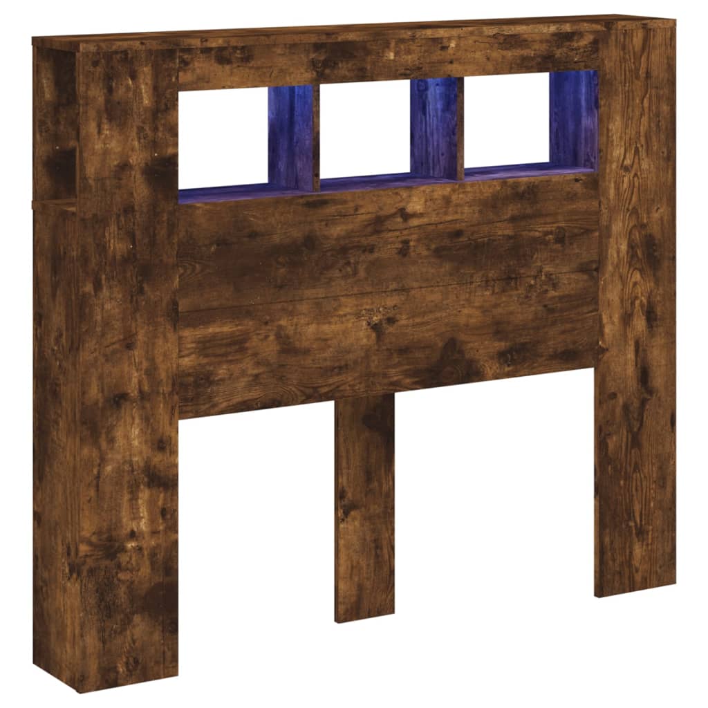 Testiera LED Rovere Fumo 120x18,5x103,5 cm Legno Multistrato - homemem39