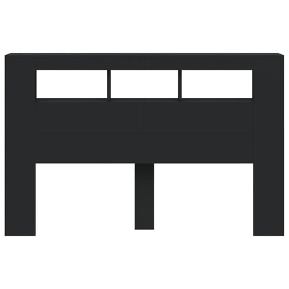 Testiera LED Nera 160x18,5x103,5 cm Legno Multistrato - homemem39