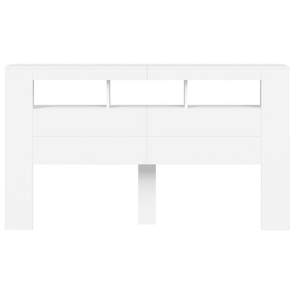 Testiera LED Bianca 180x18,5x103,5 cm Legno Multistrato - homemem39