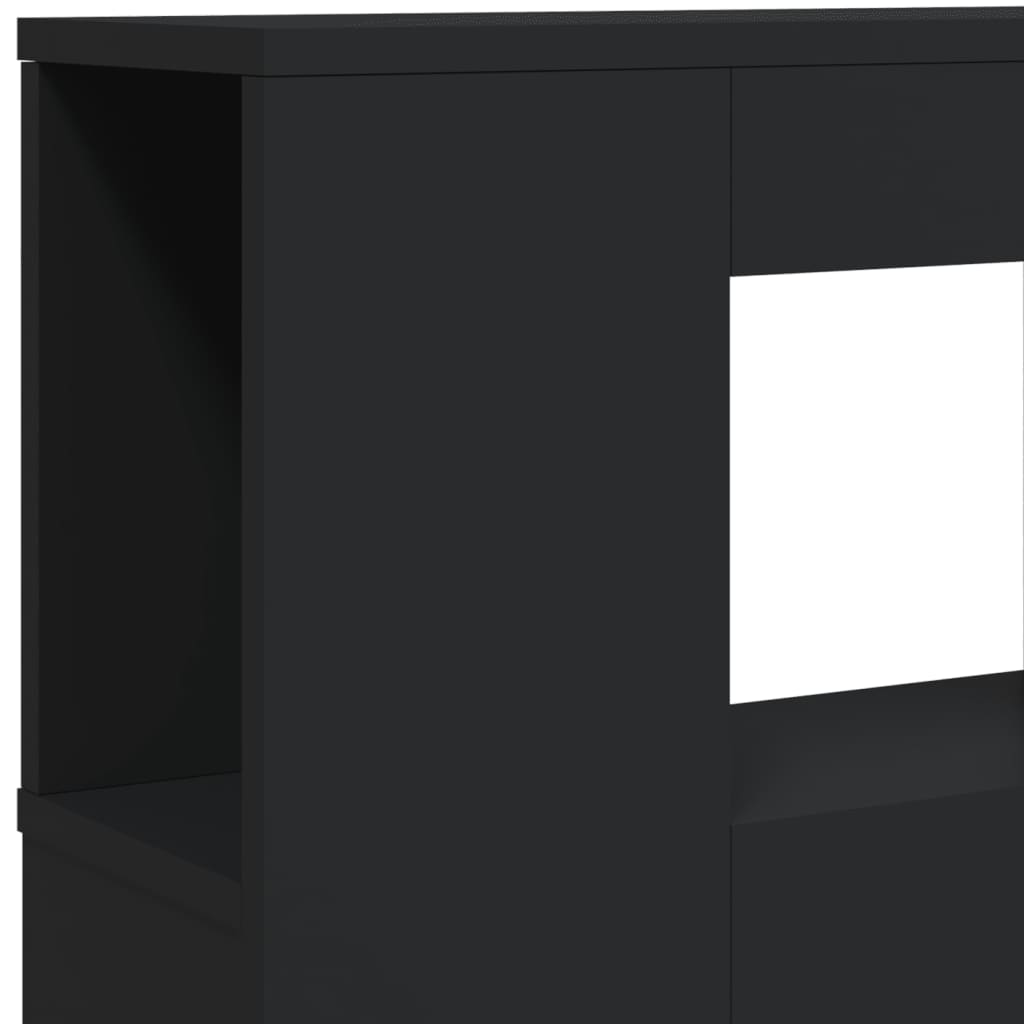 Testiera LED Nera 220x18,5x103,5 cm Legno Multistrato - homemem39
