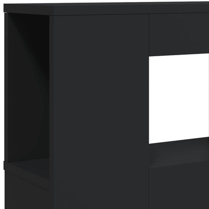 Testiera LED Nera 220x18,5x103,5 cm Legno Multistrato - homemem39