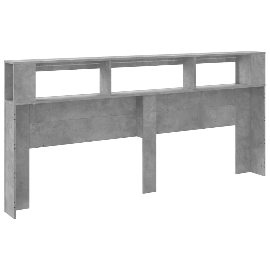 Testiera LED Grigio Cemento 220x18,5x103,5 cm Legno Multistrato - homemem39