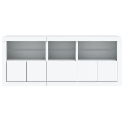 Credenza con Luci LED Bianca 162x37x67 cm - homemem39