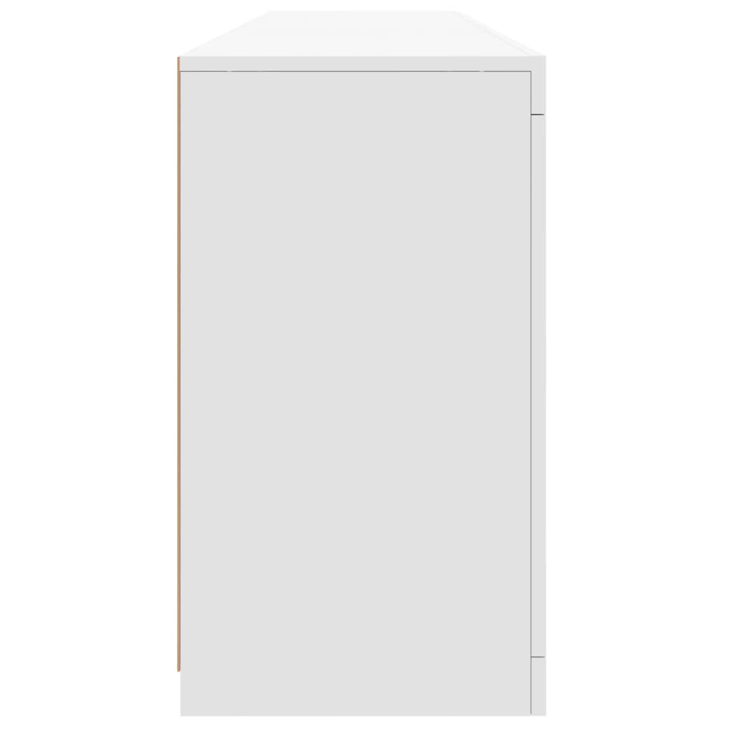 Credenza con Luci LED Bianca 162x37x67 cm - homemem39