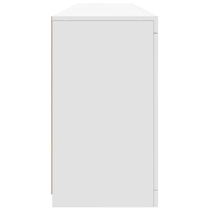 Credenza con Luci LED Bianca 162x37x67 cm - homemem39