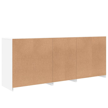 Credenza con Luci LED Bianca 162x37x67 cm - homemem39